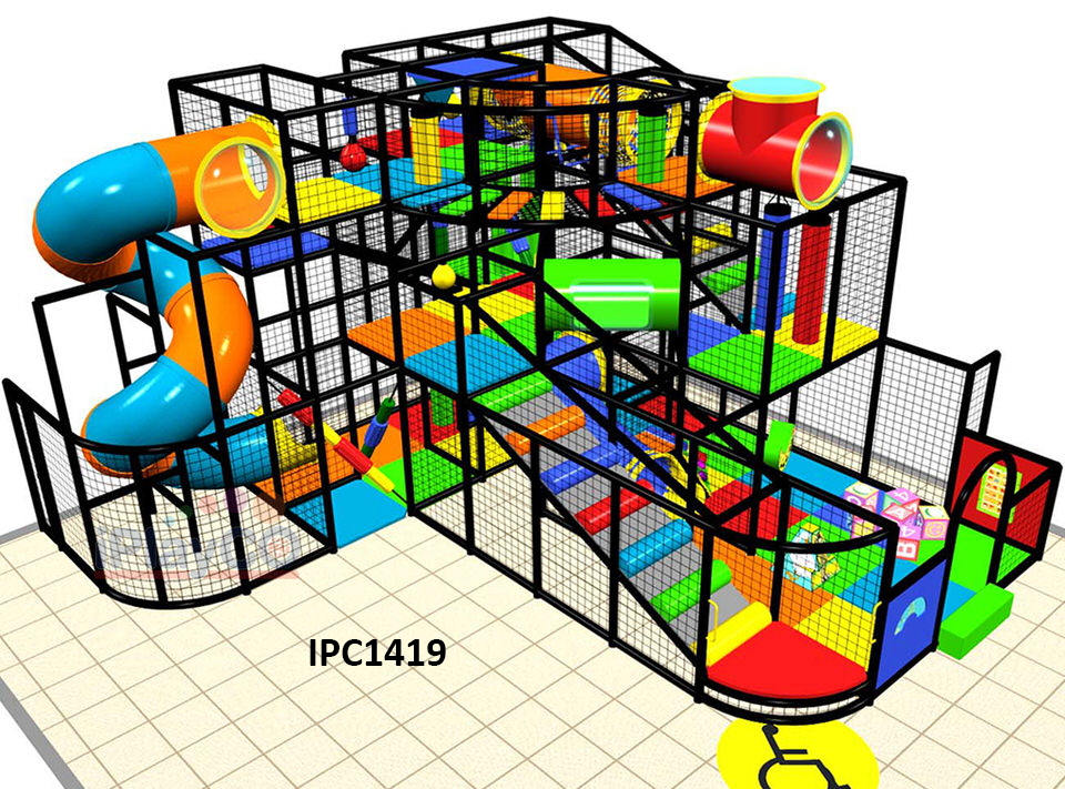 IPC1419 Commercial Indoor Play Structure | 28' x 28' x 17'-9"H