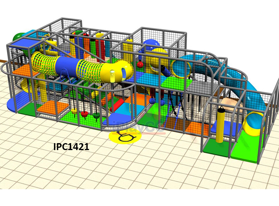 IPC1421 Commercial Indoor Play Structure | 48' x 16' x 12'H