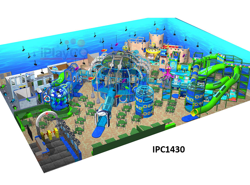 IPC1430 Themed Indoor Play Structure | 107'-6" x 77'-7" x 21'-9"H