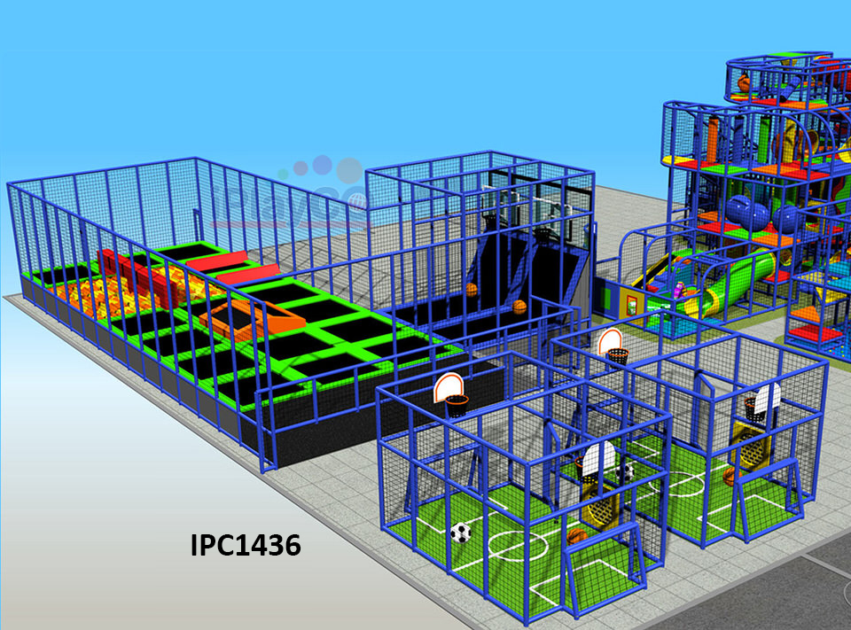 IPC1436 Commercial Indoor Play Structure | 44' x 28' x 24'-6"H
