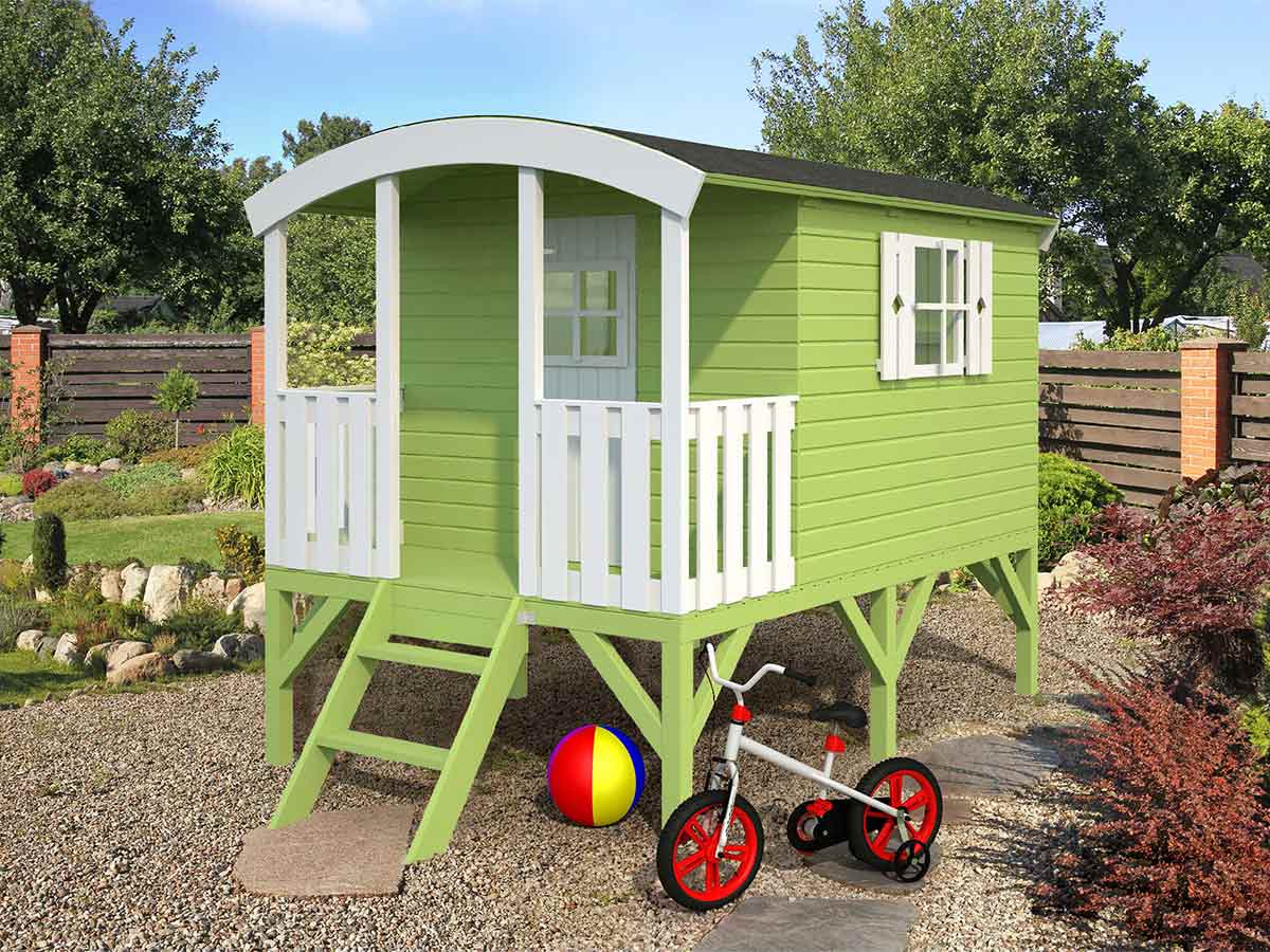 Little Bungalow DIY Wooden Playhouse Kit on Stilts (view 4)