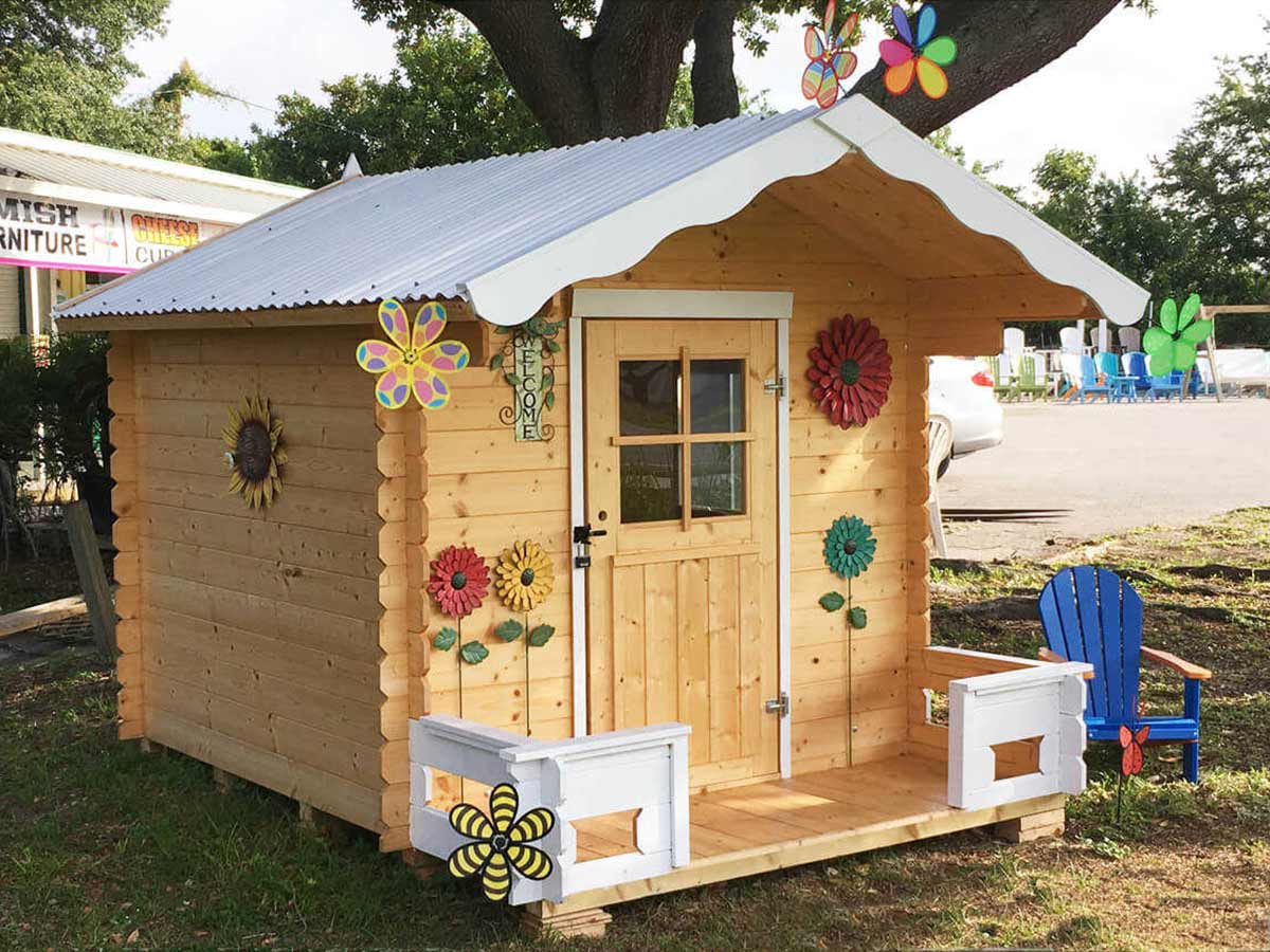 Little Chalet DIY Wooden Playhouse Kit with Terrace (view 2)