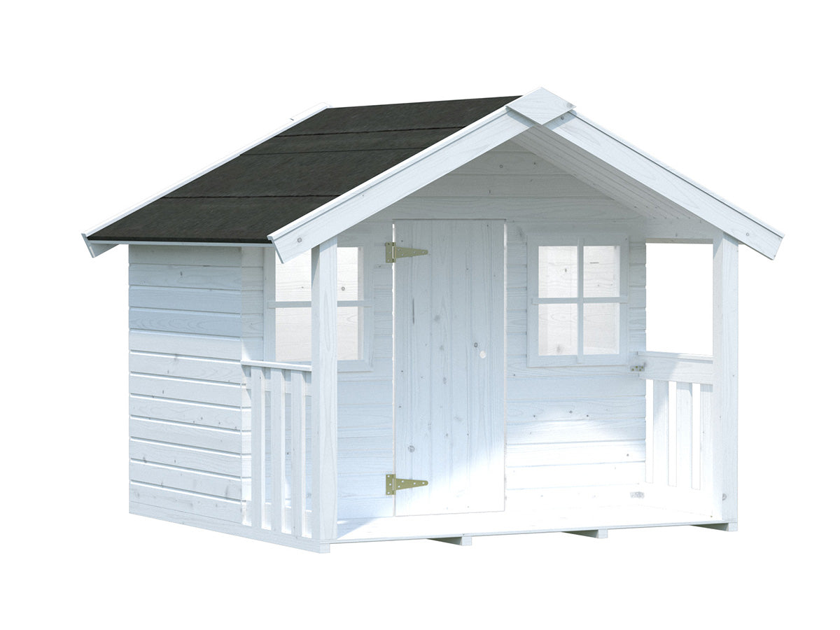 Little Hideaway DIY Wooden Playhouse Kit with Covered Porch (view 3)