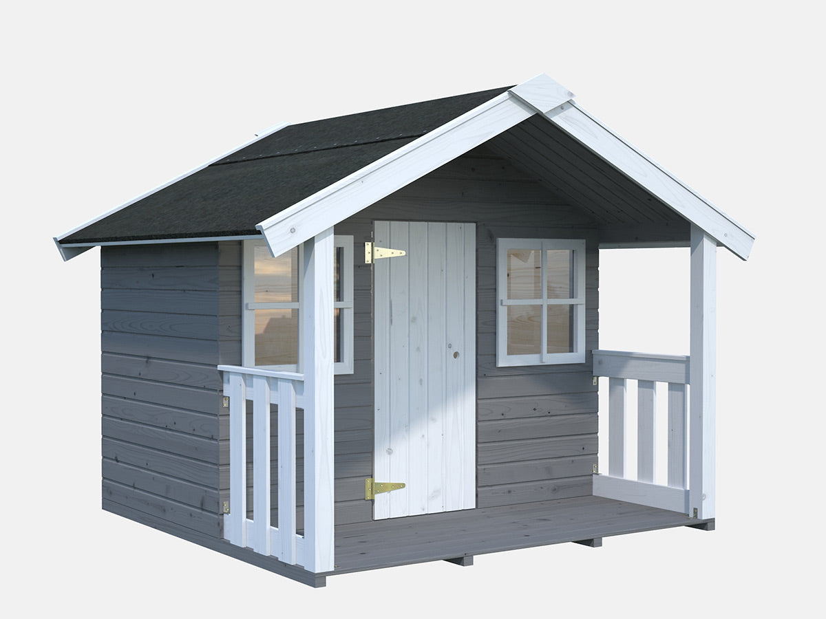 Little Hideaway DIY Wooden Playhouse Kit with Covered Porch (view 5)