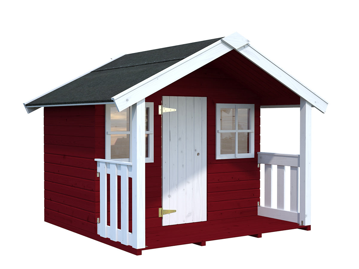 Little Hideaway DIY Wooden Playhouse Kit with Covered Porch (view 6)