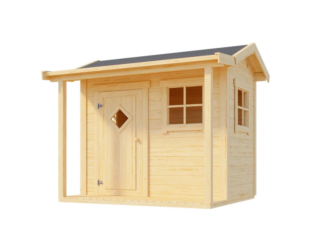 Little Lodge DIY Wooden Playhouse Kit with Veranda