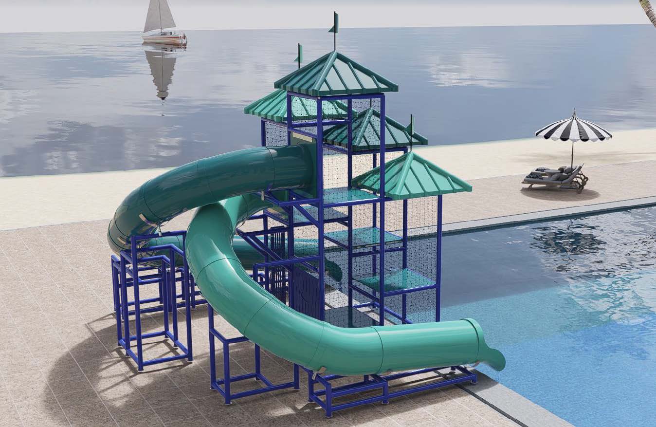 Model 206 Custom Pool Slide (view 3)