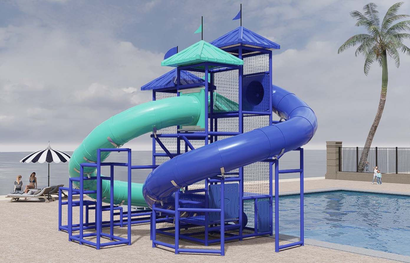 Model 207 Custom Pool Slide (view 3)