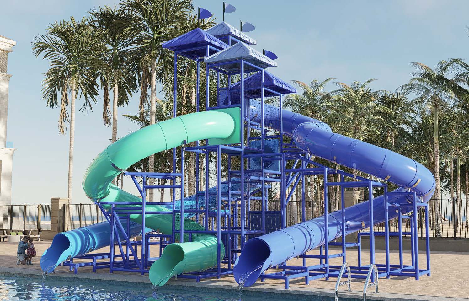 Model 309 Custom Pool Slide (view 2)