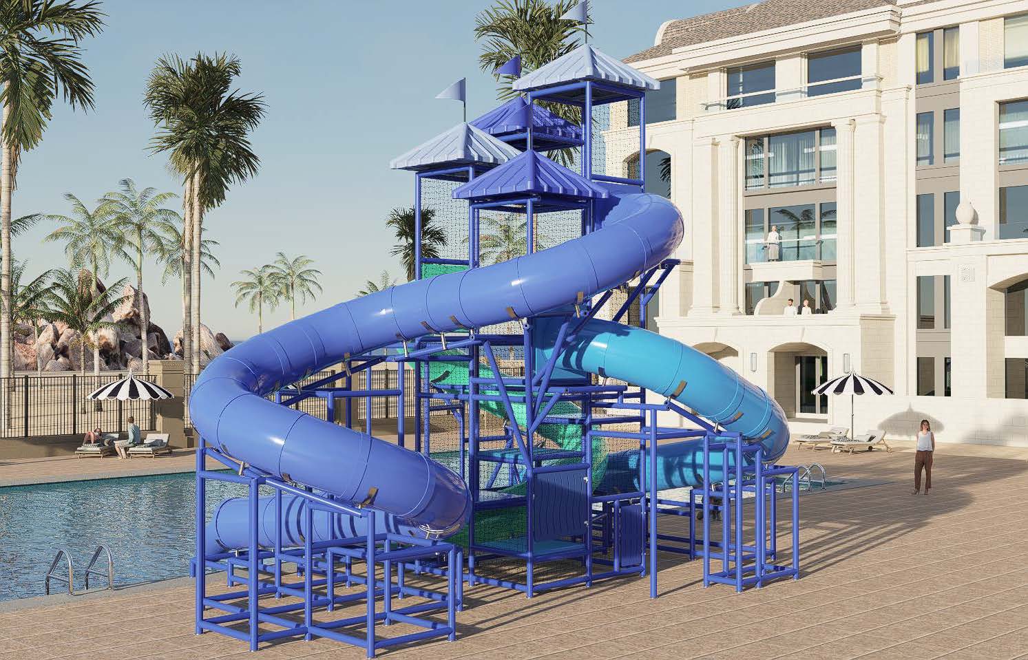 Model 309 Custom Pool Slide (view 3)