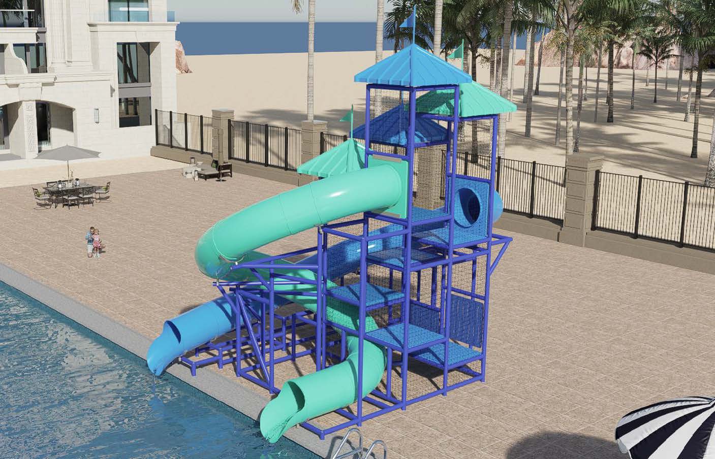 Model 311 Custom Pool Slide (view 2)