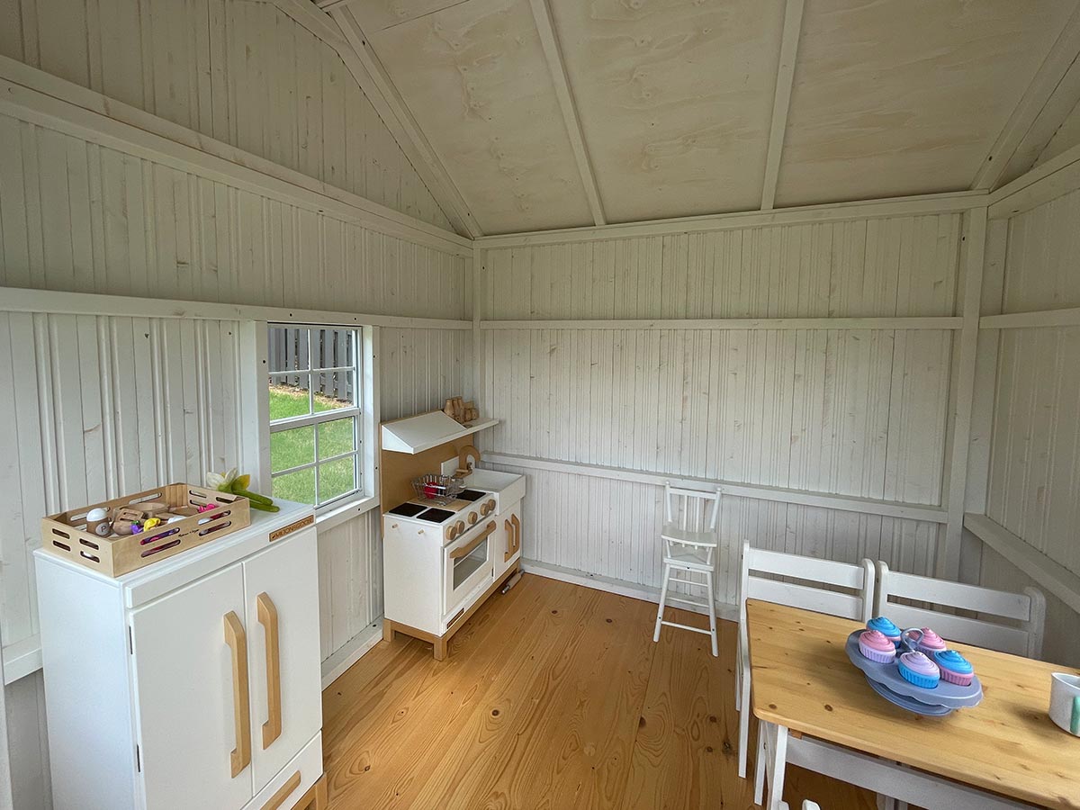 Peachtree 8x8 Wooden Playhouse with Tall Door and Screened Windows (view 4)