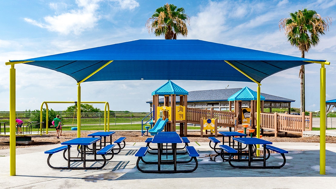 Rectangular Hip Shade | Commercial Playground Shade Structure (view 2)