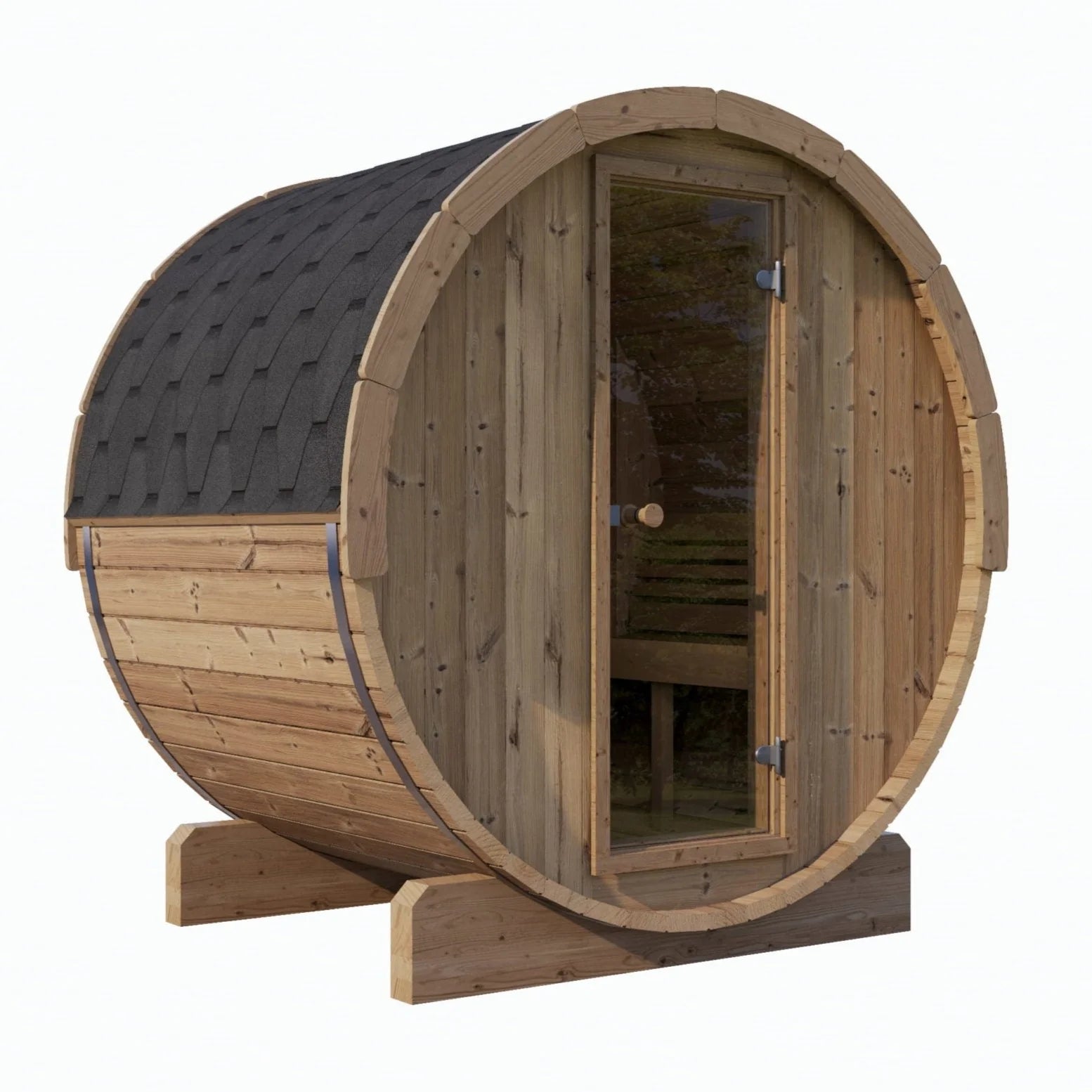 Saunalife E6 3-Person Outdoor Barrel Sauna
