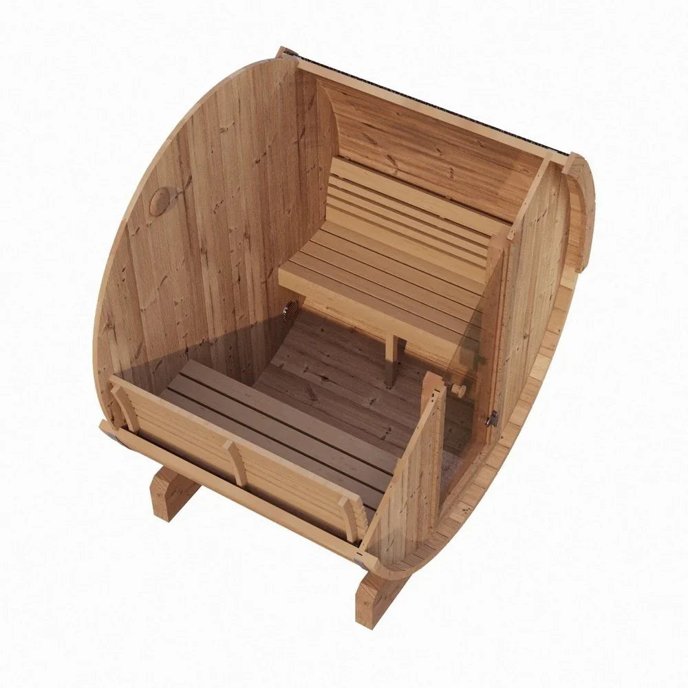 Saunalife E6 3-Person Outdoor Barrel Sauna (view 2)