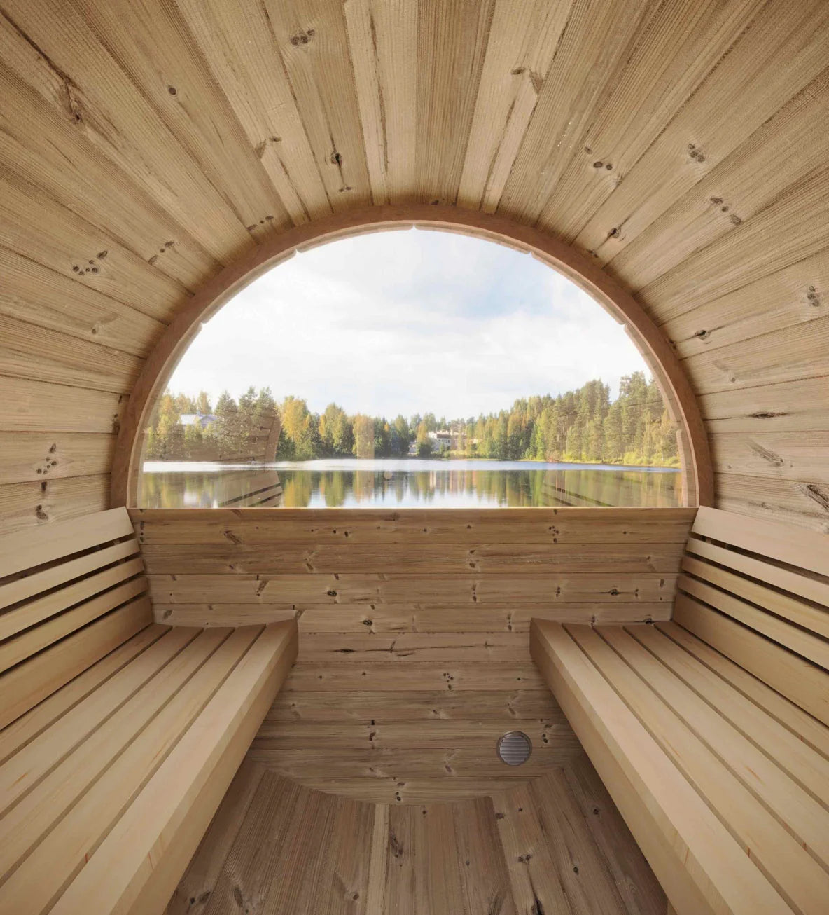 Saunalife E6W 3-Person Barrel Sauna with Window (view 3)