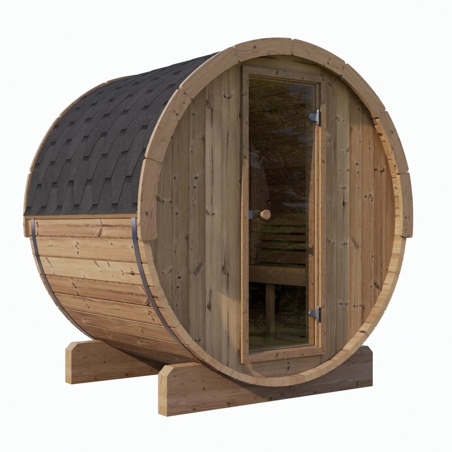 Saunalife E7 4-Person Outdoor Barrel Sauna