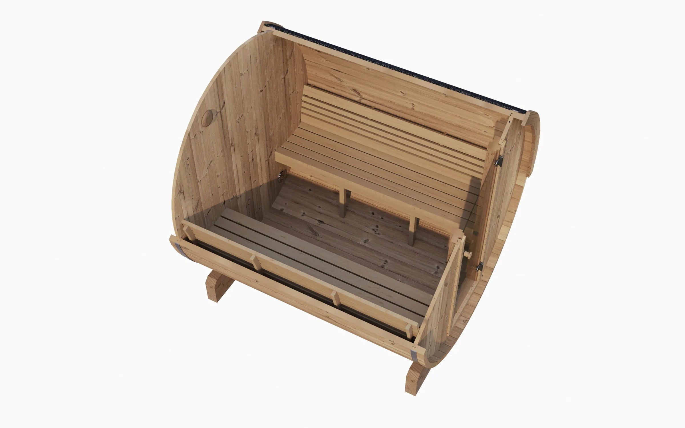 Saunalife E7 4-Person Outdoor Barrel Sauna (view 2)