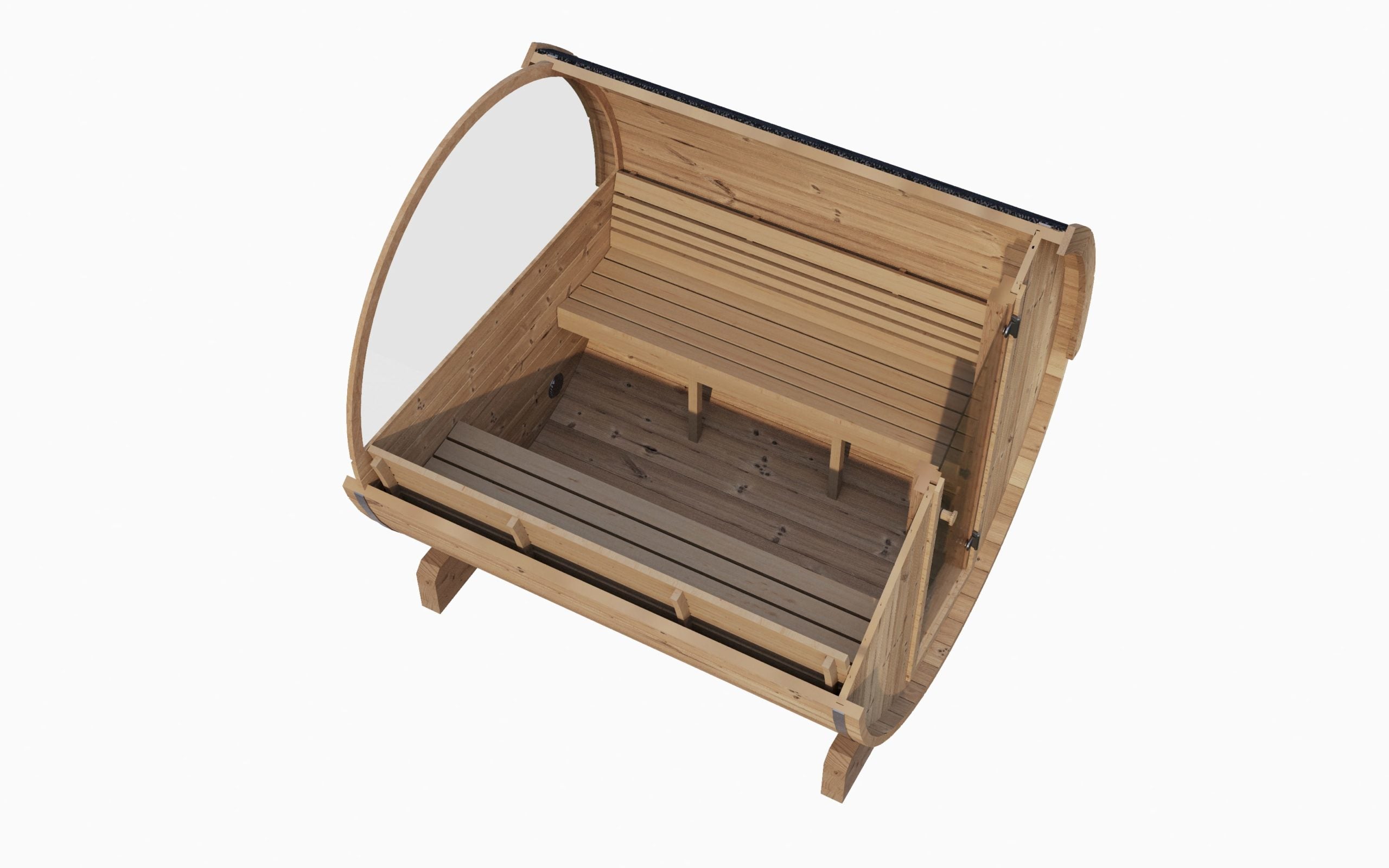 Saunalife E8W 6-Person Barrel Sauna with Window (view 2)