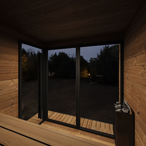 SaunaLife GL6 Outdoor Sauna Kit | Thermo-Spruce, Up to 6 People (view 2)