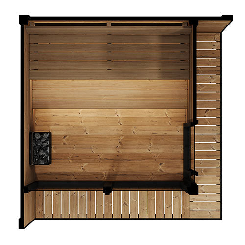 SaunaLife GL6 Outdoor Sauna Kit | Thermo-Spruce, Up to 6 People (view 3)