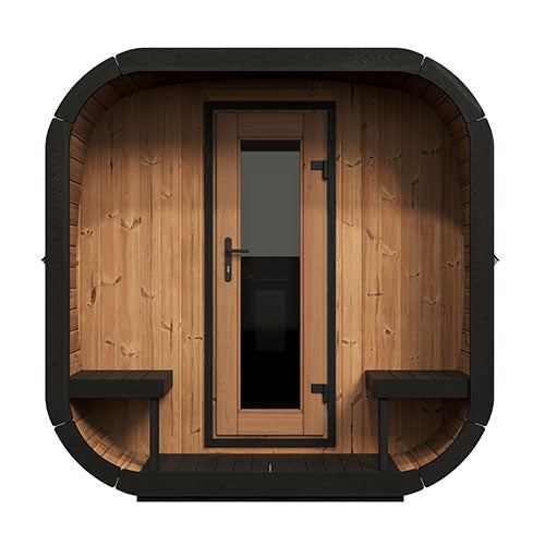 SaunaLife Model CL12GCP Outdoor Cube Sauna | Up to 8 People with Dressing Room (view 2)