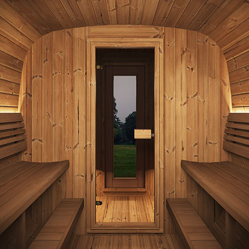 SaunaLife Model CL12GCP Outdoor Cube Sauna | Up to 8 People with Dressing Room (view 5)