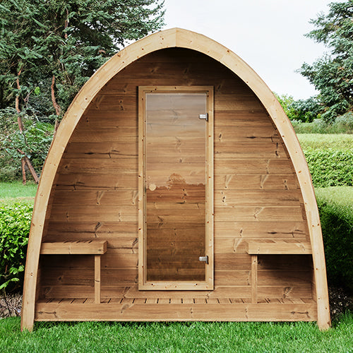 SaunaLife Model G3 Outdoor Home Sauna Kit | Garden Sauna with Terrace, Up to 6 People