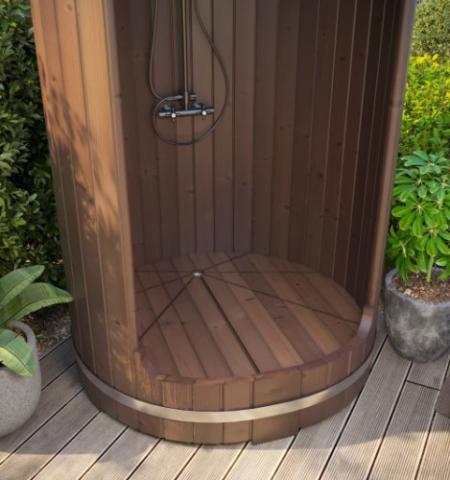SaunaLife R3 Outdoor Barrel Shower (view 2)