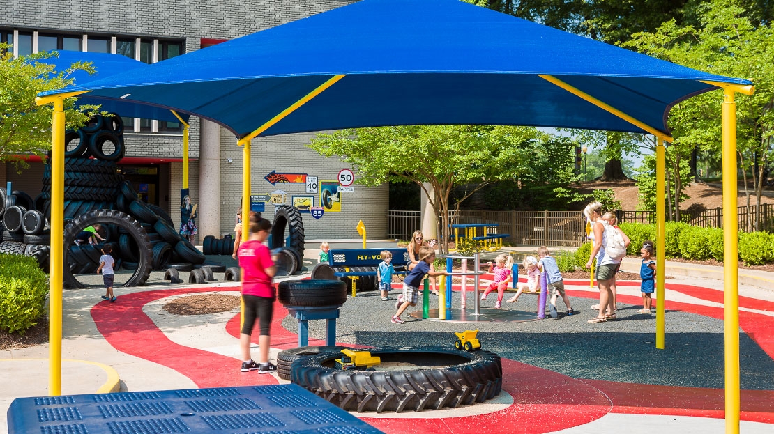 Square Hip Shade | Commercial Playground Shade Structure
