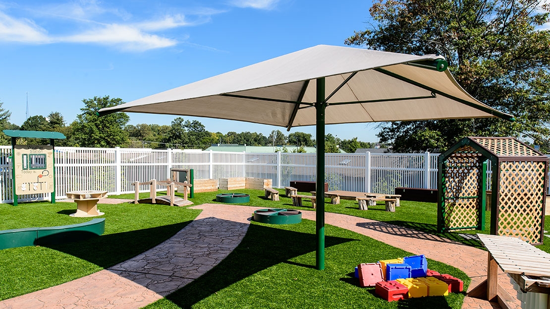 Square Umbrella Shade | Commercial Playground Shade Structure (view 3)